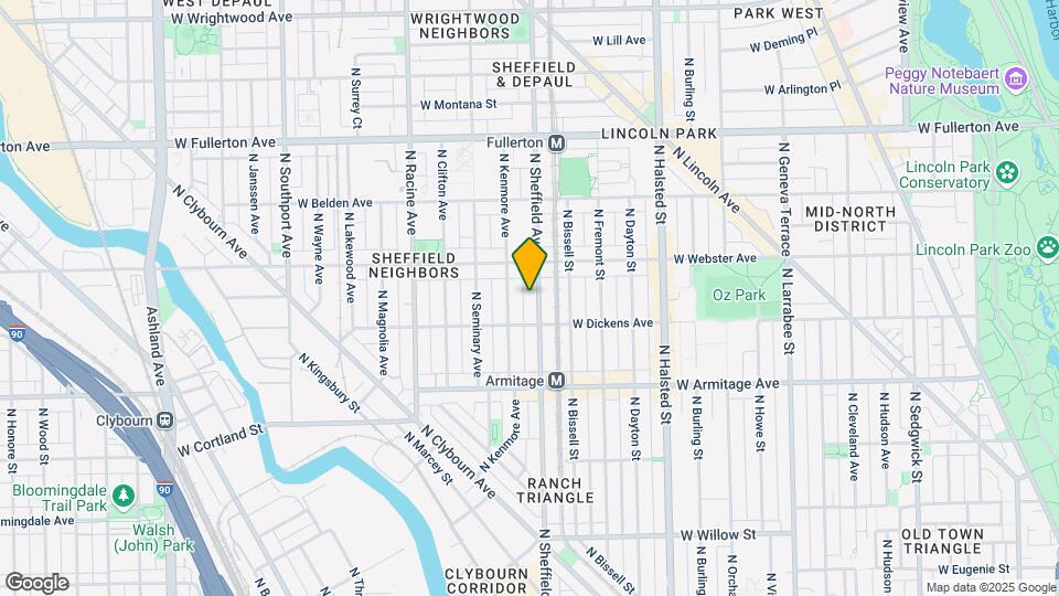 2126 N Sheffield Ave Map and Location Details