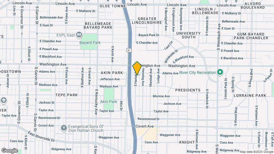 1110 S Harlan Ave Map and Location Details