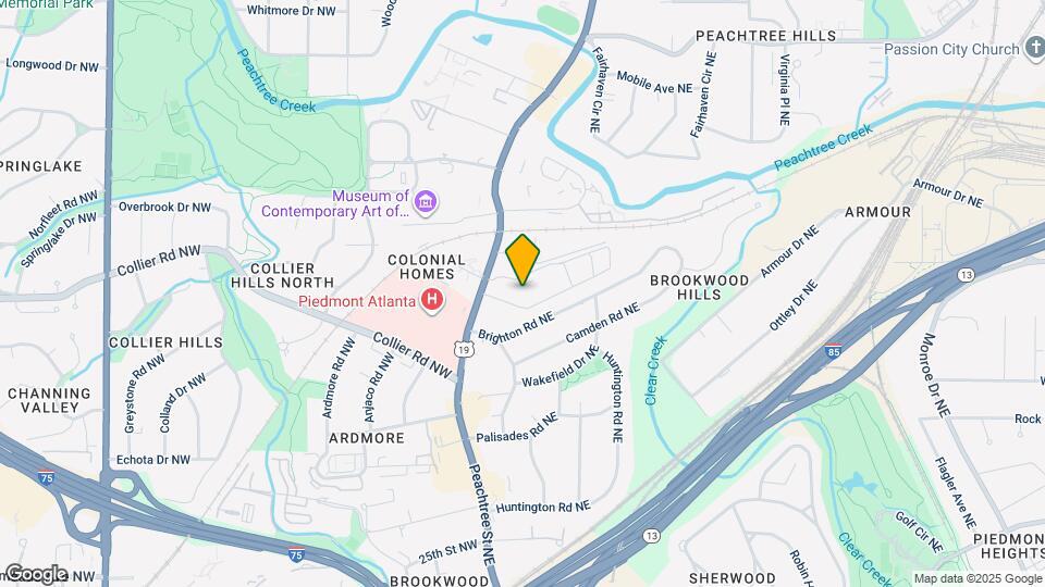 2025 Peachtree Rd NE Map and Location Details