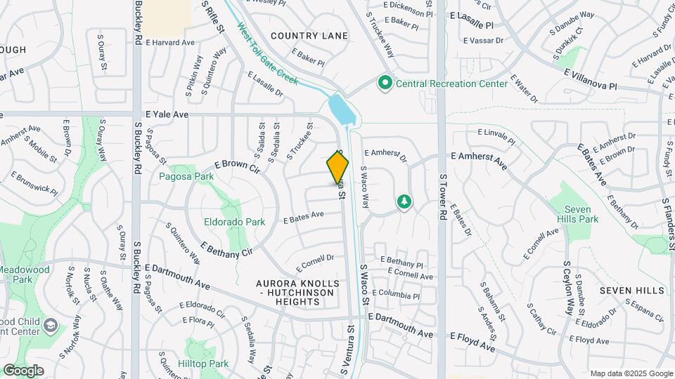 17990 E Brown Pl Map and Location Details