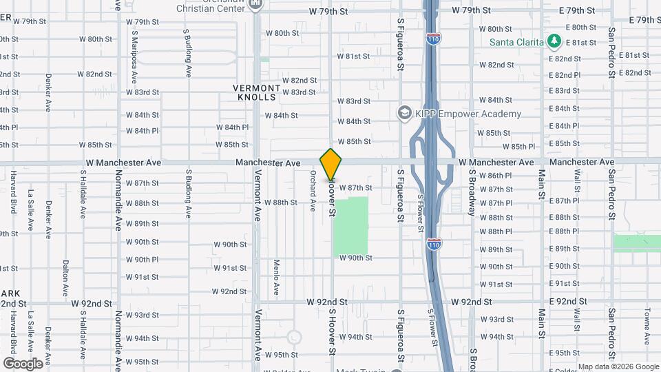 8641 1/2 S Hoover St, Unit half hoover Mapa y Detalles de la Ubicación