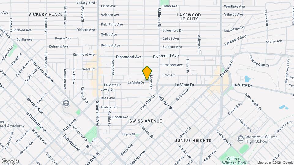 6017 La Vista Dr Map and Location Details