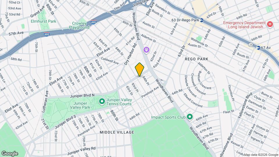 84-06 63rd Ave Mapa y Detalles de la Ubicación