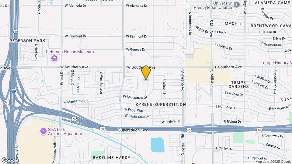 633 W Southern Ave Map and Location Details
