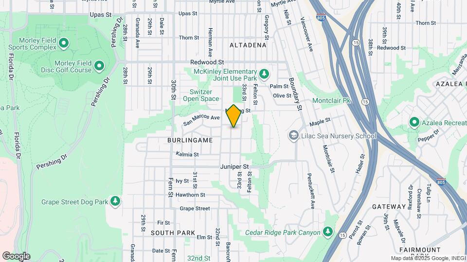2527 Bancroft St Map and Location Details