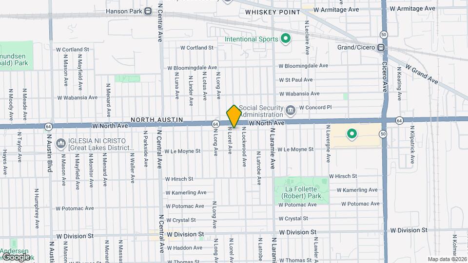 1543 N Lorel Ave, Unit 2 Map and Location Details