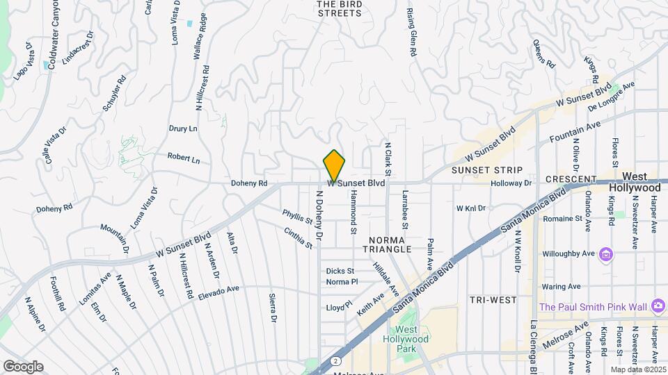 9040 Sunset Blvd Map and Location Details