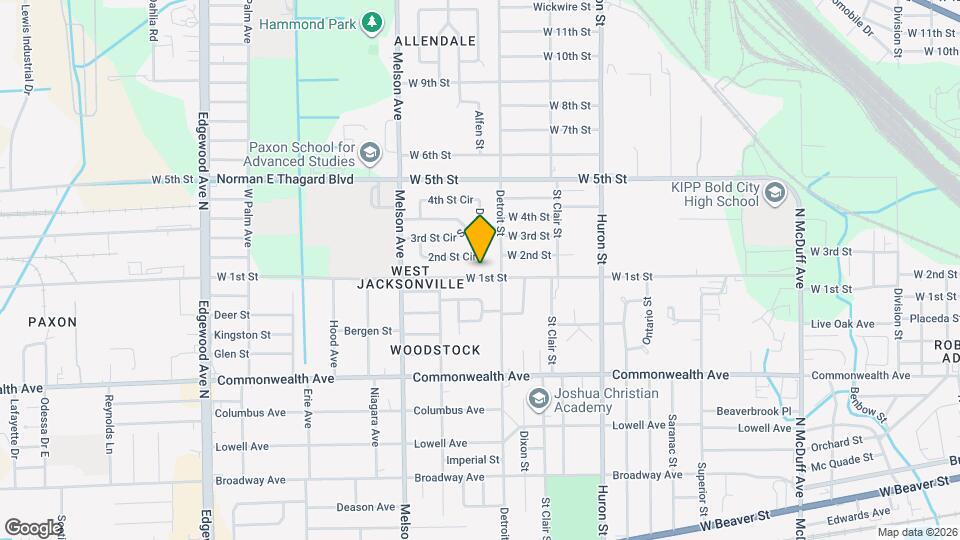 3025 W 1st St Map and Location Details