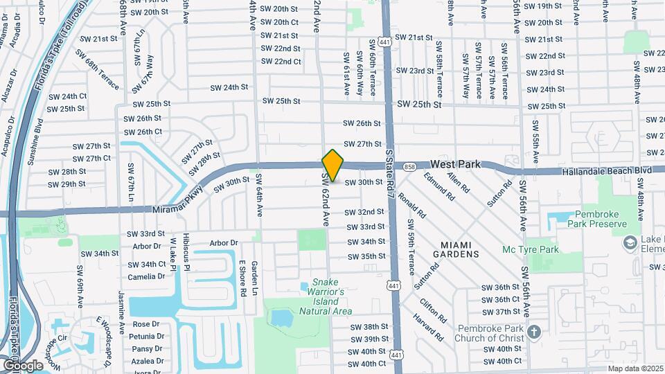 6144 SW 30th St Map and Location Details