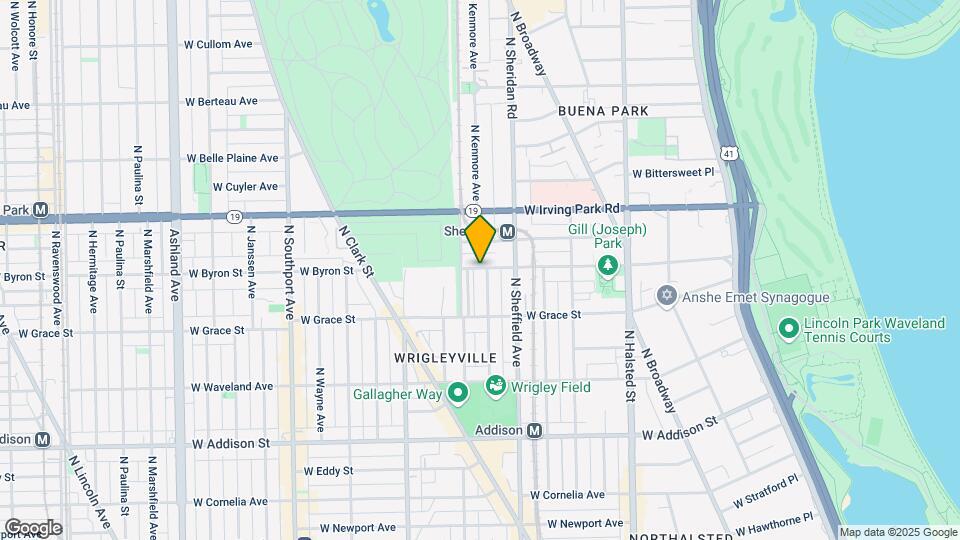 1037 W Byron St Map and Location Details