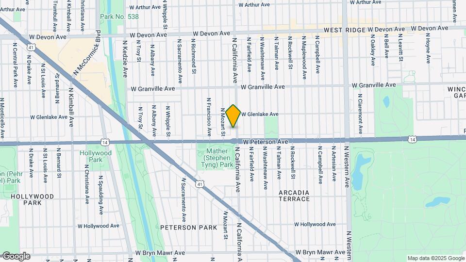 6014 N California Ave Map and Location Details