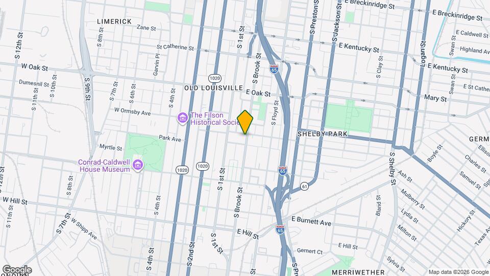 1304 S Brook St Map and Location Details