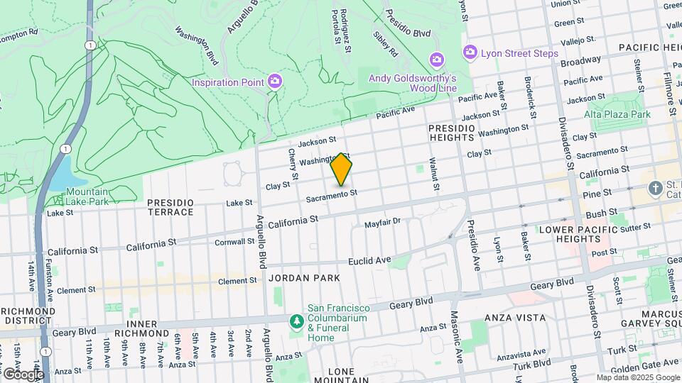 3744 Sacramento St Map and Location Details