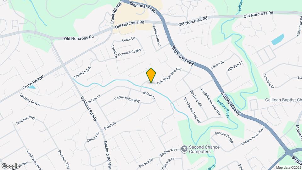 1854 Oak Ridge Way NW Map and Location Details