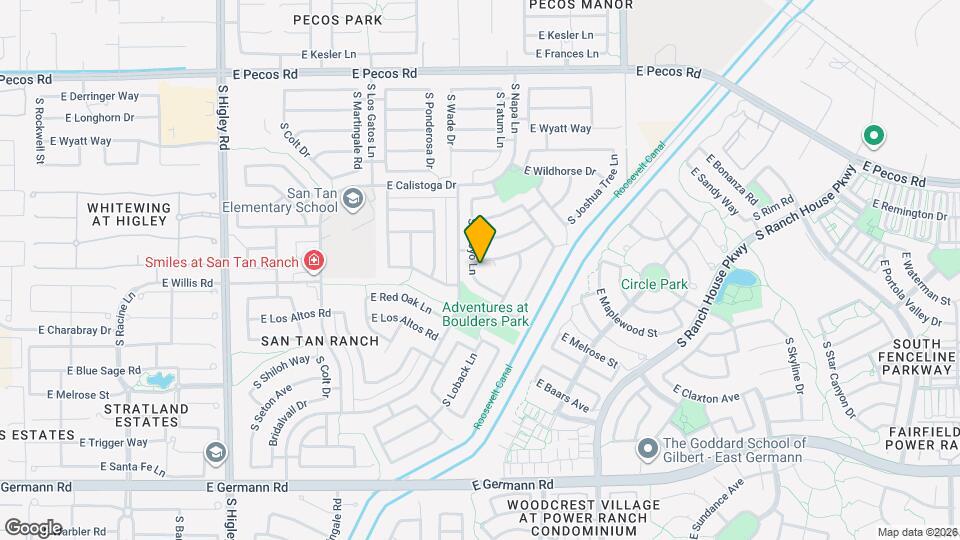3587 S Arroyo Ln Map and Location Details