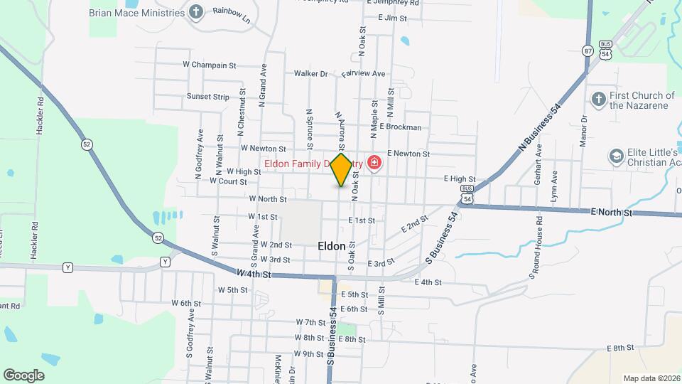 112 N Aurora St Map and Location Details