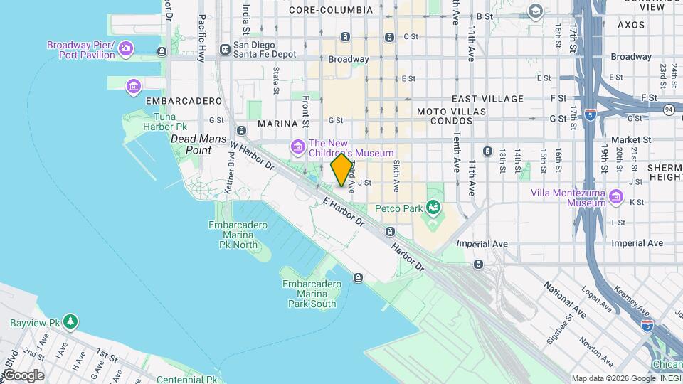 200 Harbor Dr, Unit Harbor Club Mapa y Detalles de la Ubicación