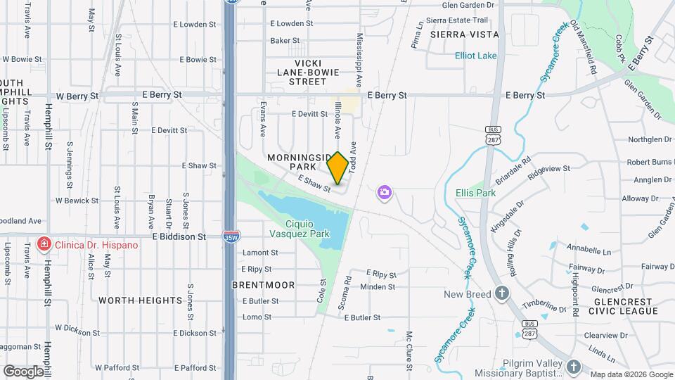 1213 E Shaw St Map and Location Details