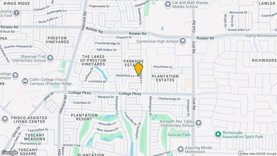 11801 Waterford Ln Map and Location Details