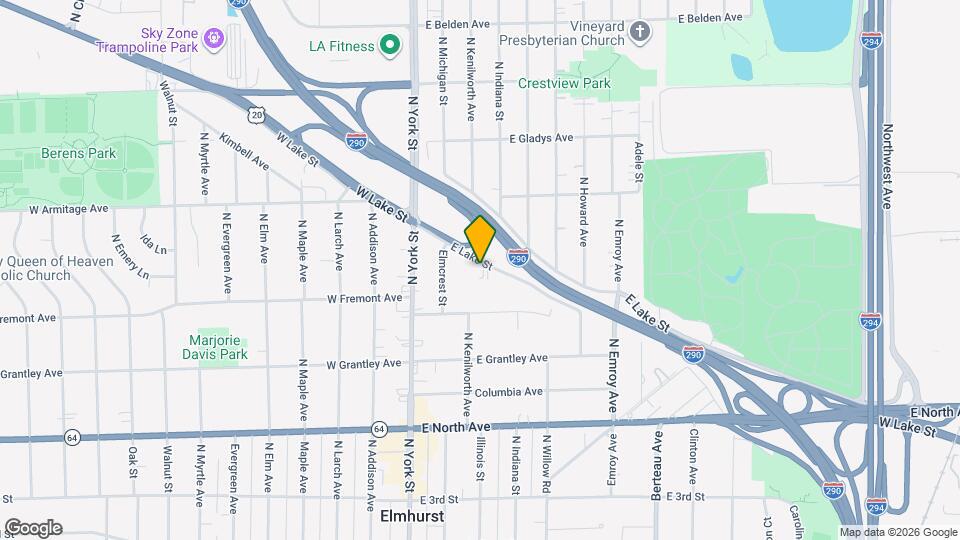 166 E Lake St Map and Location Details