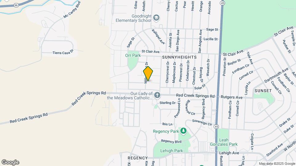 1036 Willowcrest Dr Map and Location Details