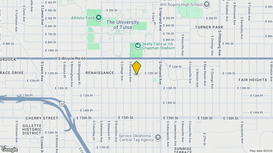 1212 S Florence Pl Map and Location Details