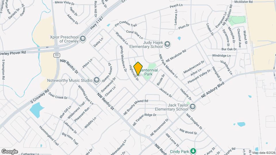 1120 Highcrest Dr Mapa y Detalles de la Ubicación