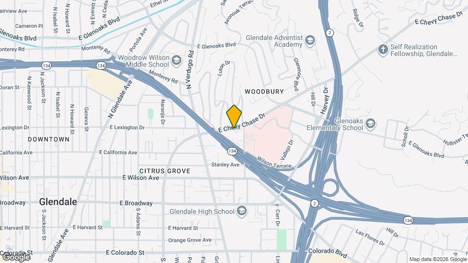 1468 E Chevy Chase Dr, Unit 1468 Map and Location Details