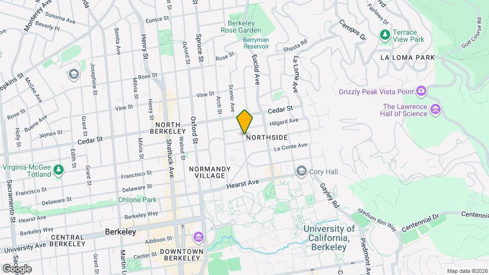 1689 Scenic Ave Map and Location Details