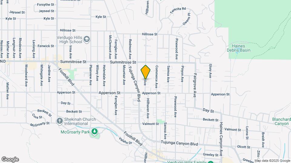 10349 Hillhaven Ave Map and Location Details