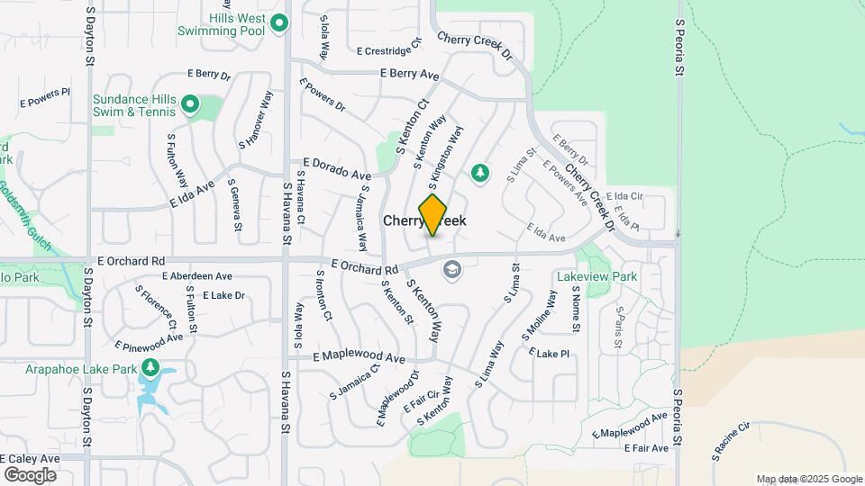 5876 S Kingston Way Map and Location Details