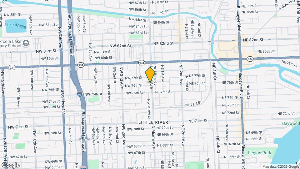 7600 N Miami Ave Map and Location Details