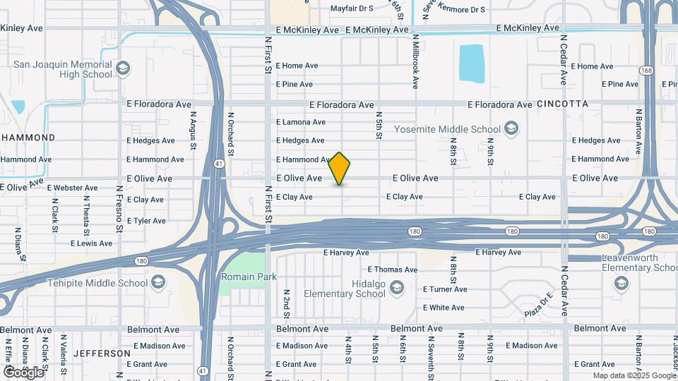 3341 E Clay Ave Map and Location Details