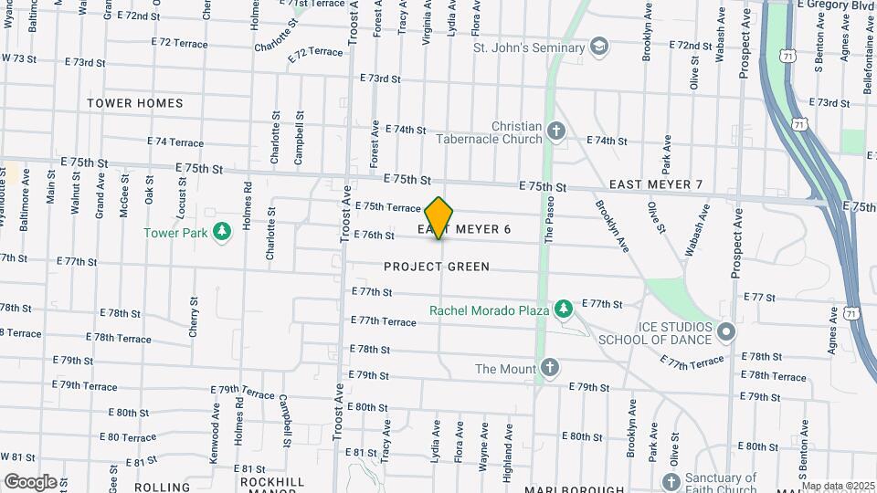 1347 E 76th St Map and Location Details