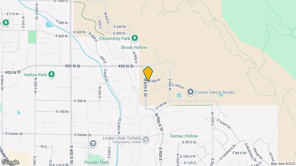 846 E 300 N, Unit Basement apartment Mapa y Detalles de la Ubicación