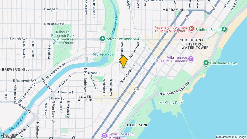 1916 N Bartlett Ave, Unit 1916 Map and Location Details