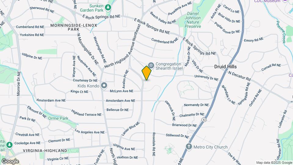 1279 Lanier Blvd NE Map and Location Details