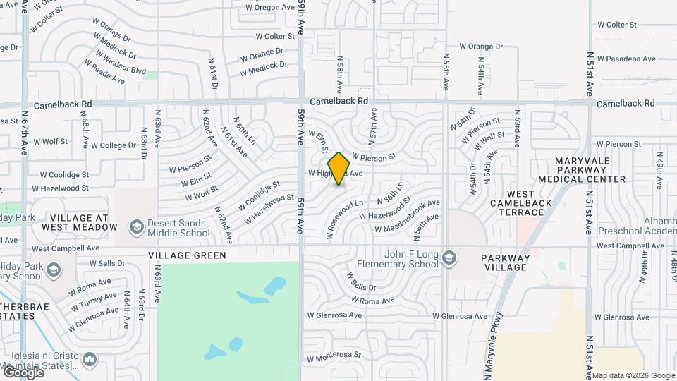 5802 W Coolidge St Mapa y Detalles de la Ubicación