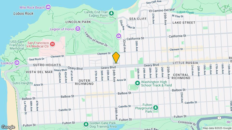 6940 Geary Blvd Map and Location Details