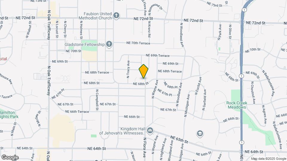 6802 N Flora Ave Map and Location Details