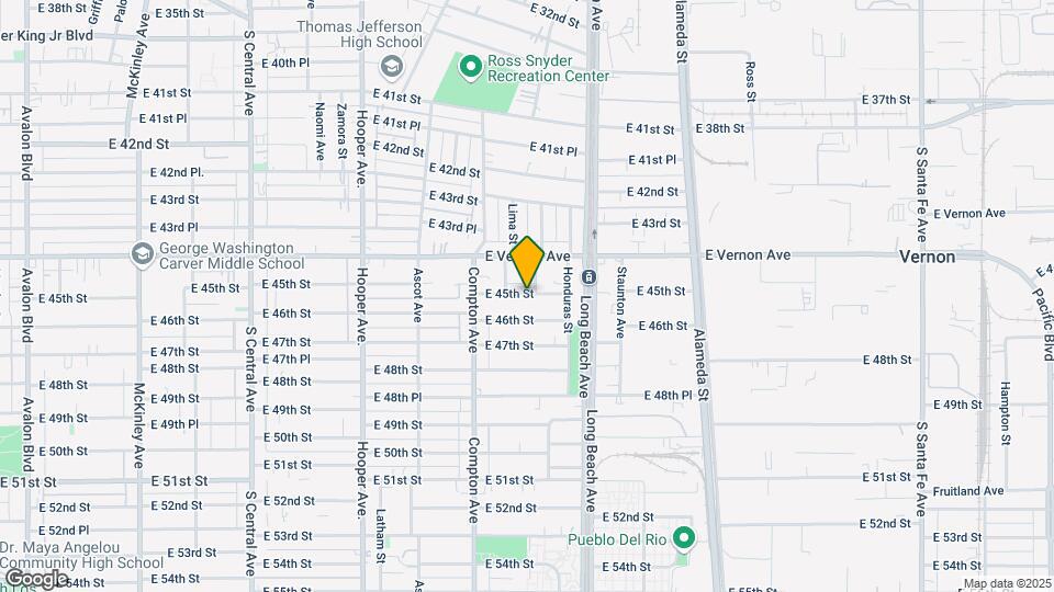 1590 E 45th St Map and Location Details