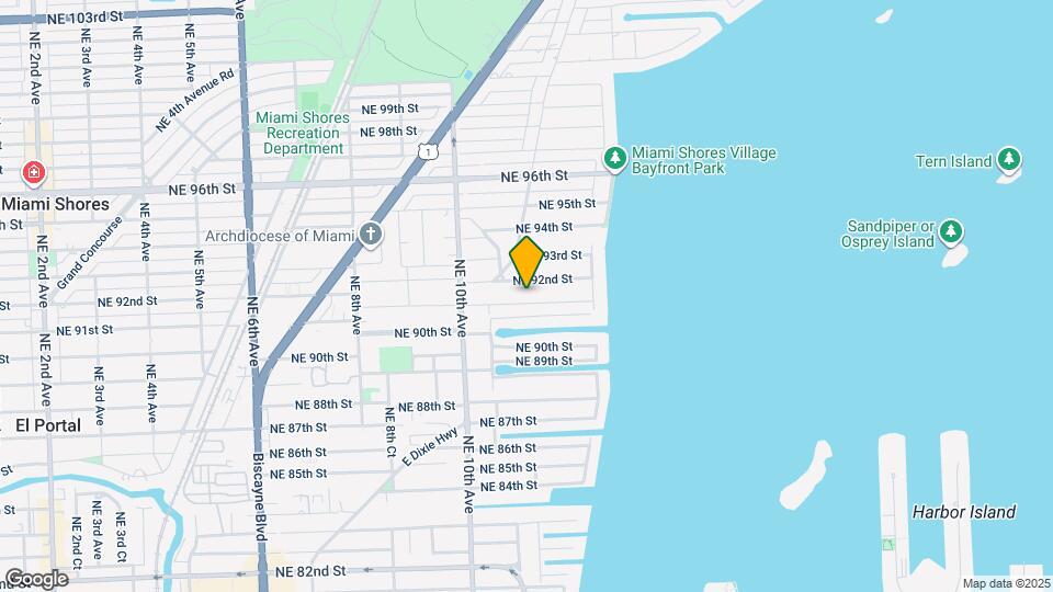 1125 NE 91st Terrace Map and Location Details