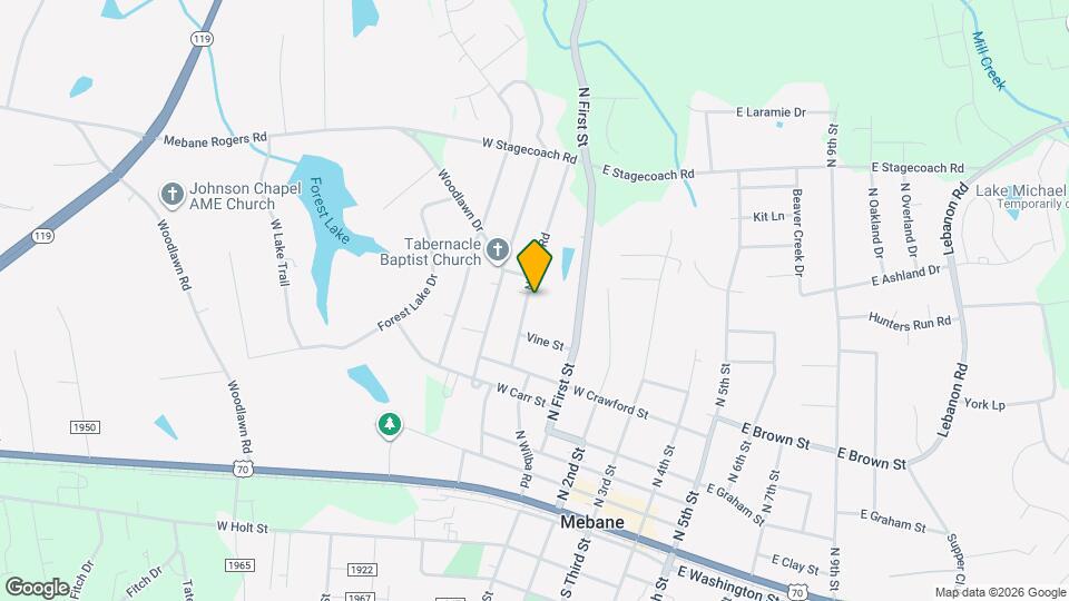 608 N Wilba Rd Map and Location Details