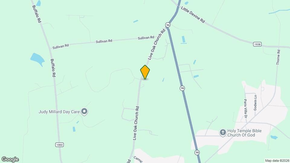 1138 Live Oak Church Rd Mapa y Detalles de la Ubicación