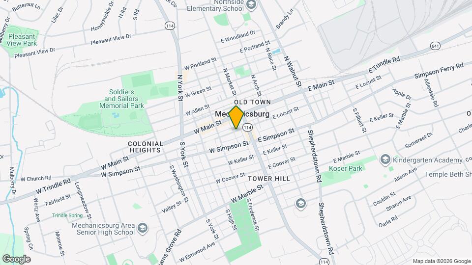 19 W Locust St Map and Location Details