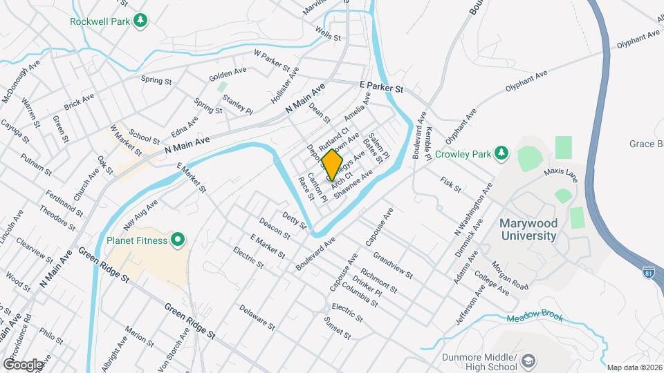 608 Depot St, Unit second floor Map and Location Details
