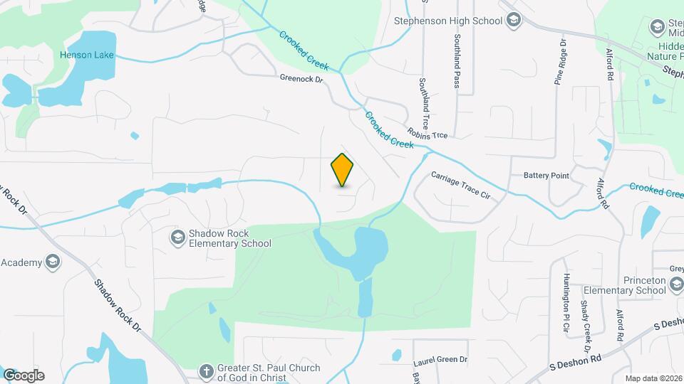 6206 Lake Rock Ln Map and Location Details