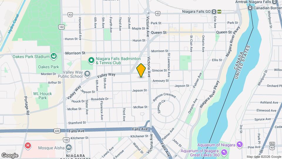 4873 Armoury St, Unit UPPER UNIT Map and Location Details