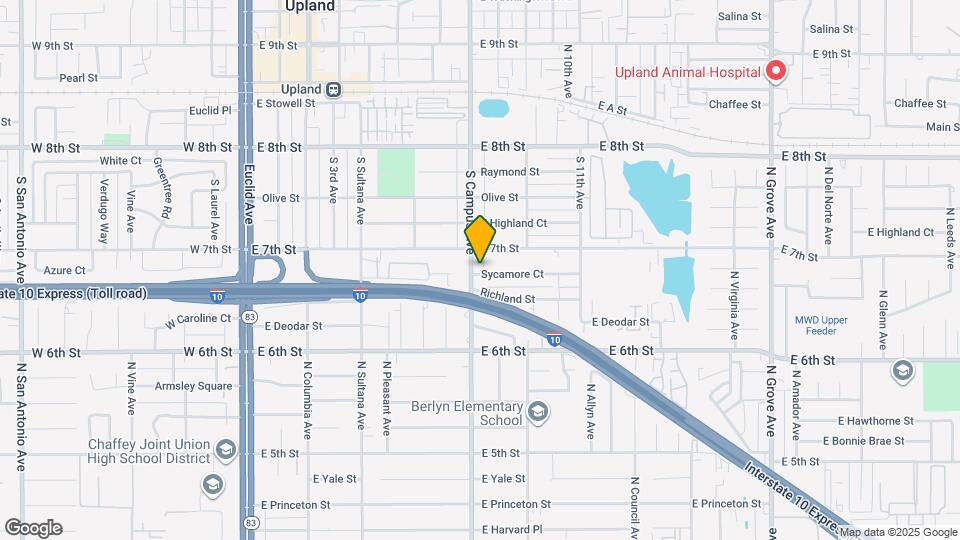 438 S Campus Ave Map and Location Details