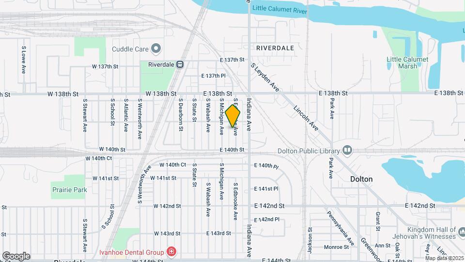 13912 S Edbrooke Ave Map and Location Details